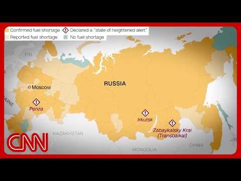 Ukraine strikes spark Russian fuel crisis across 50 regions